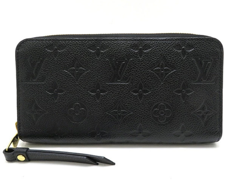 LOUIS VUITTON Zippy Wallet Empreinte Noir Black